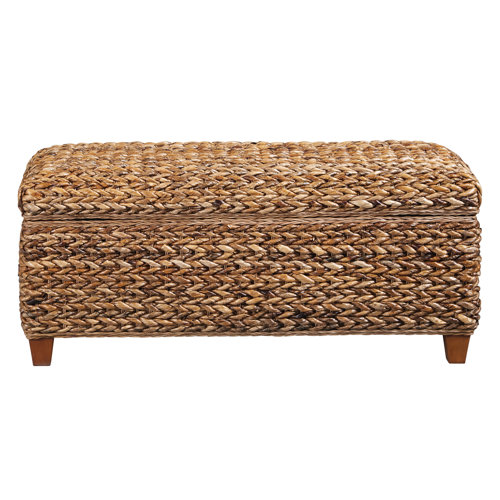 Bayou Breeze Aayush Wicker Flip Top Storage Bench Wayfair